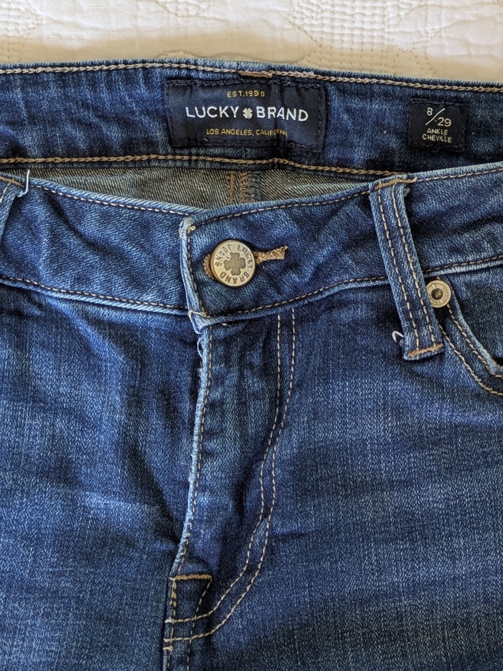 Lucky Brand Women's Dark Blue Slim Straight Jeans